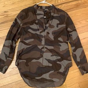 Madewell Camouflage Tunic Long Sleeve